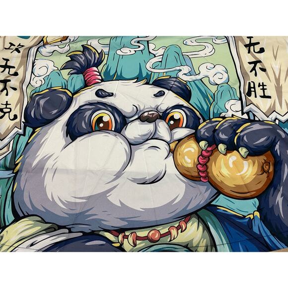 Shein XL Cartoon Panda And Chinese Letter Pattern Women's Creative Loose Kimono - Picture 4 of 11